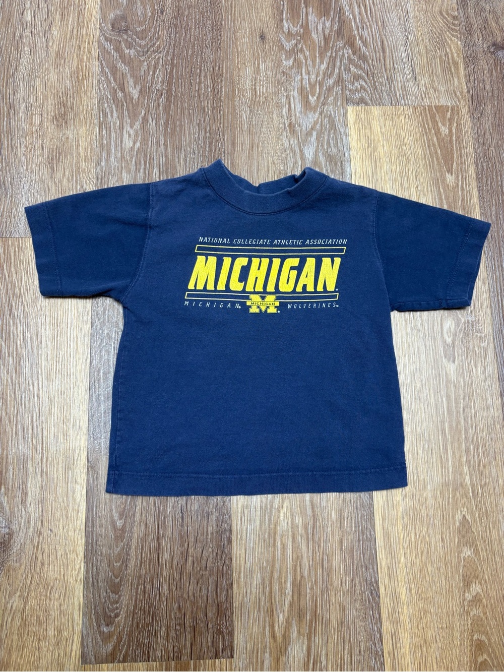 MV Sport kids 2T Navy Tee with Yellow Michigan Logo